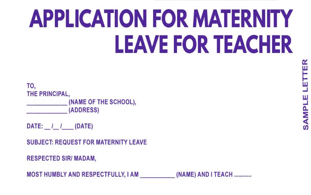 9 Easy Tips To Write Maternity Leave Application Gigde